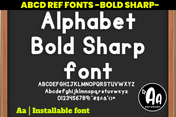 Alphabet Bold Sharp Typeface for Makers