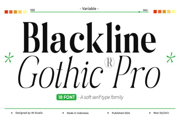 Blackline Gothic Font for Elegant Handmade Branding