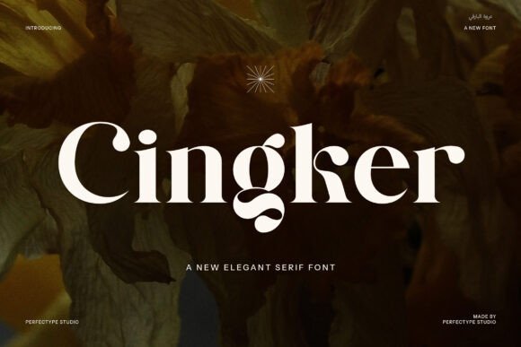 Cingker: A Modern Serif Typeface for Editorial Design