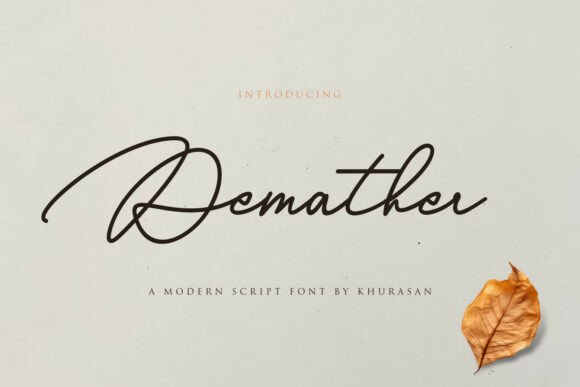 Demather: The Modern Script Font for Small Business Branding