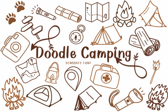 Doodle Camping Font for Rustic Brand Identity