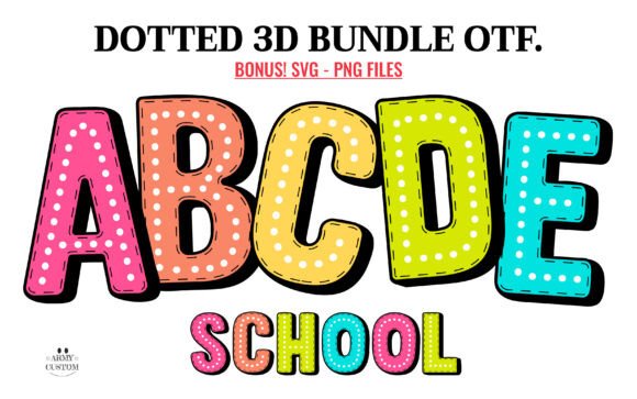 Dotted 3d Rainbow Font for Playful Campaigns