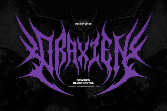 Draxien: A Chaotic Black Metal Display Font for Bold Campaigns