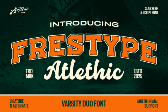 Frestype Atlethic Duo: The Varsity MVP Font