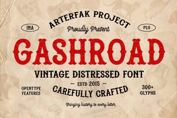 Gashroad: A Vintage Slab Serif Font for Web Design