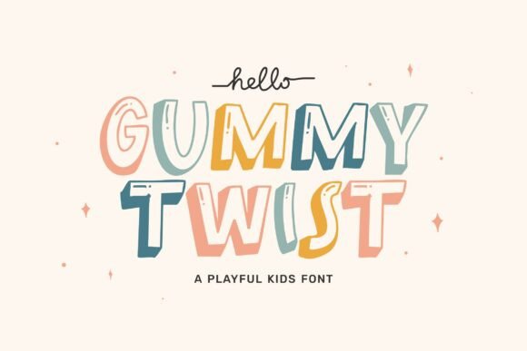 Gummy Twist Typeface for Playful Editorial Design