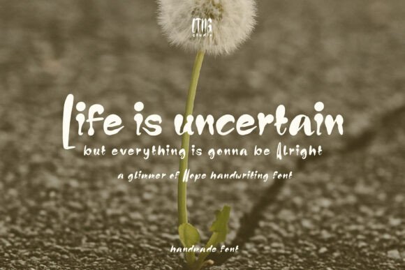 Life is Uncertain Font for Handmade Branding