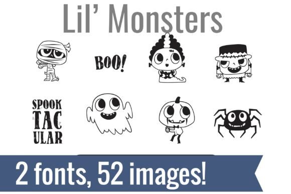 Lil Monsters Dingbats Font for Editorial Design