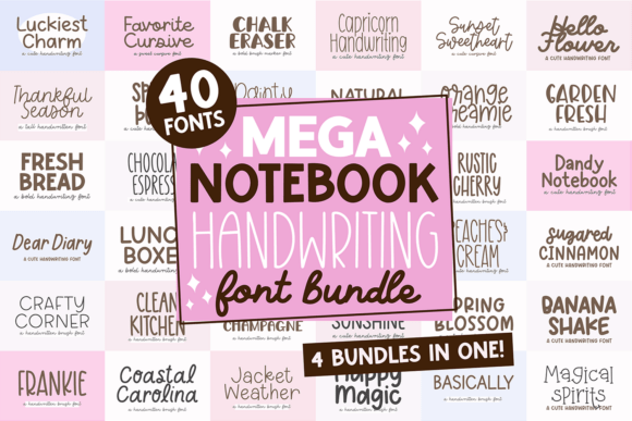 Mega Notebook Handwriting Bundle for Digital Branding