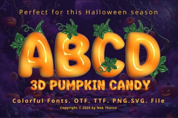 Pumpkin Candy 3d: A Playful Typeface for Makers