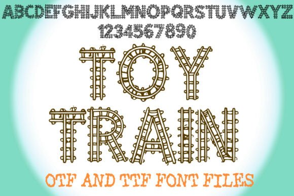 Toy Train Typeface for Playful Branding