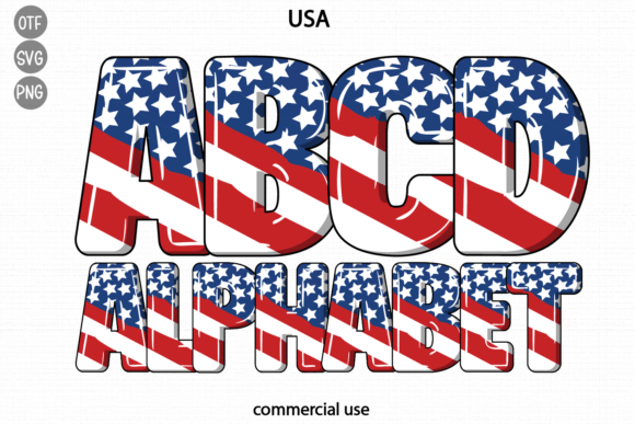 Usa Font: Bold Duo-Color Type for American Brands