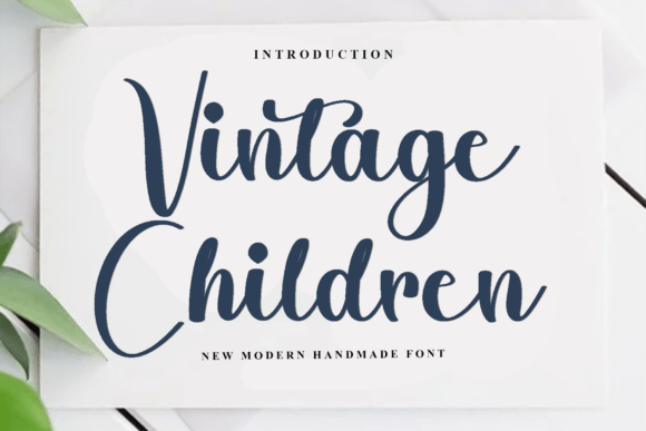Vintage Children: A Timeless Script Font for Brands
