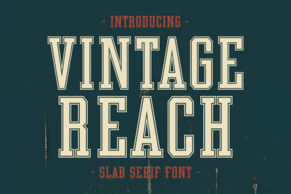 Vintage Reach: A Bold Slab Serif for Retro Design